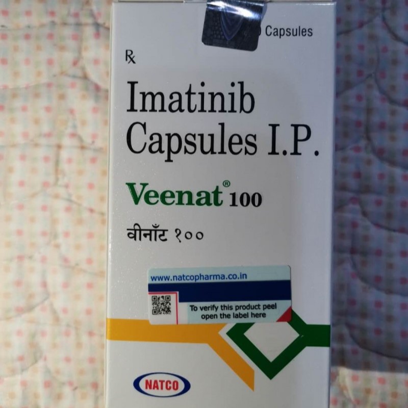 伊马替尼（格列卫）120粒装 Imatinib Veenat 100 甲磺酸伊马替尼 印度Natco格列宁慢性粒细胞白血病药