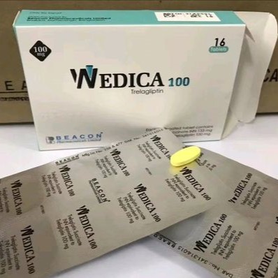 琥珀酸曲格列汀16片装 relagliptin Wedica 孟加拉Beacon 曲格列汀100mg 降糖药 适用于二型糖尿病的治疗