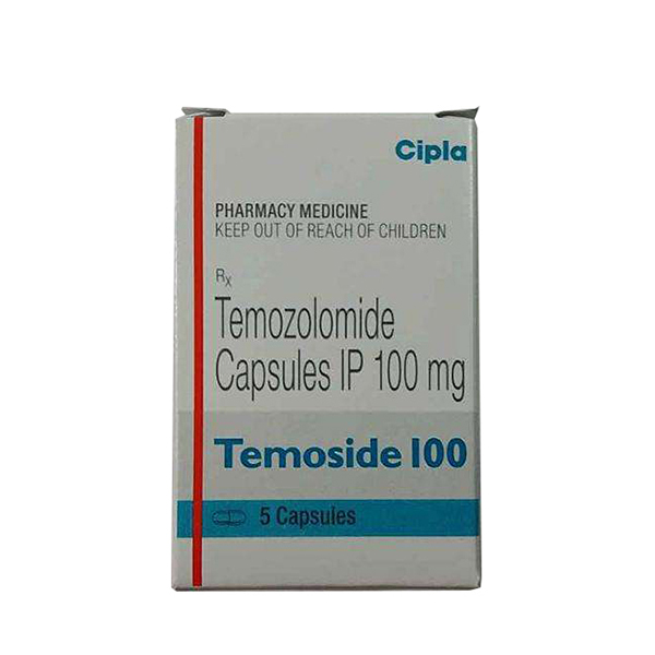 替莫唑胺 Temoside 蒂清 Temozolomide 100mg*5粒装 治疗脑瘤脑癌 其他治疗失败后给予替莫唑胺